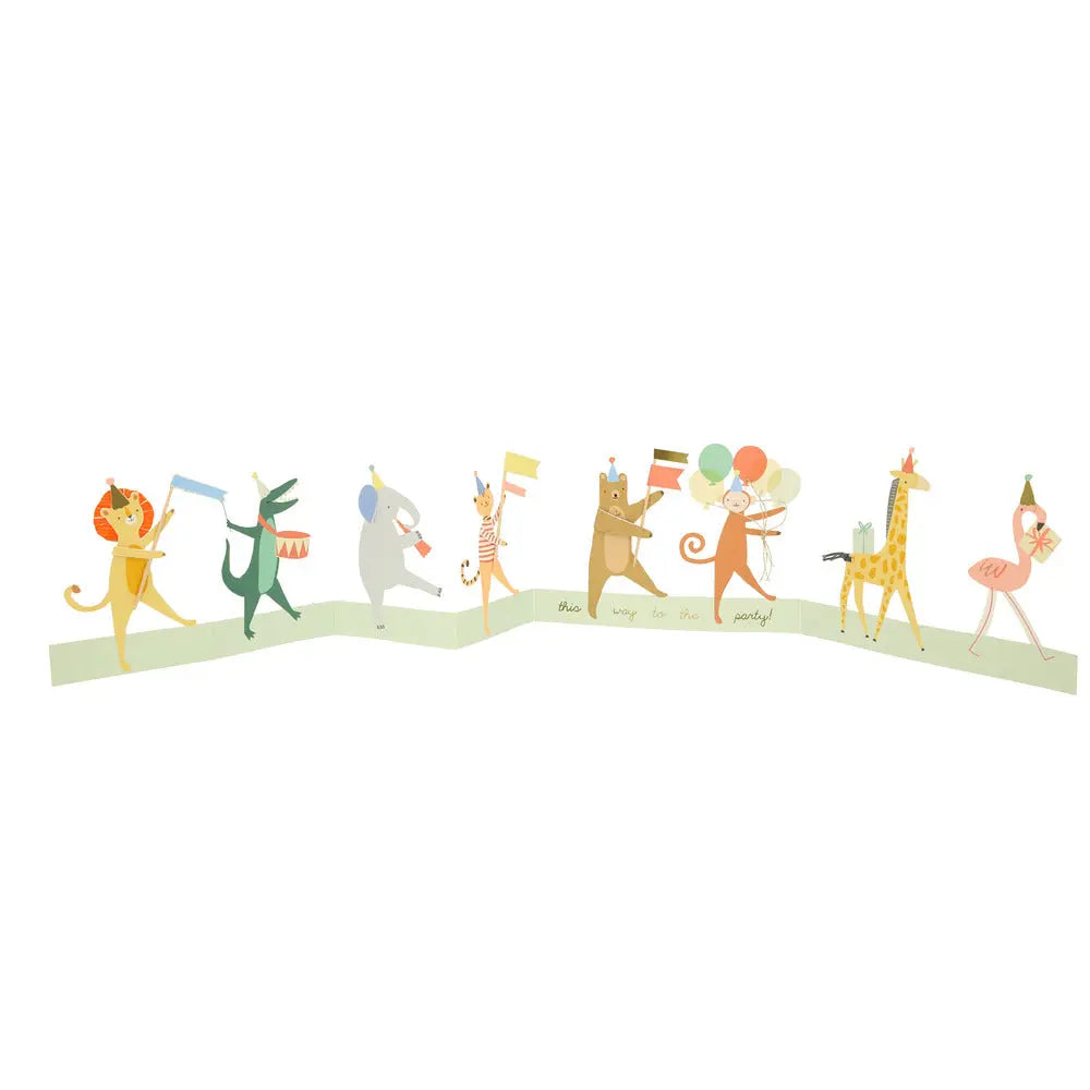 Animal Parade concertina card Meri Meri