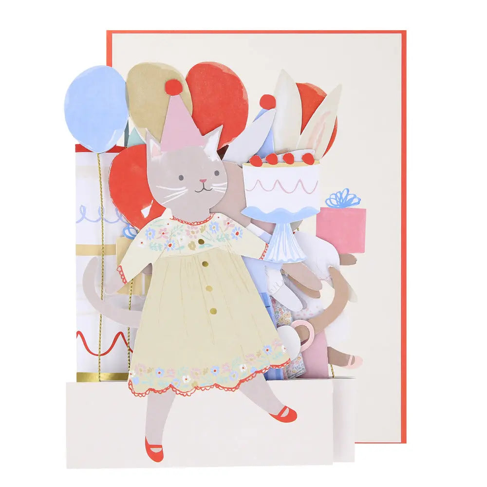 Animal friends birthday card Meri Meri