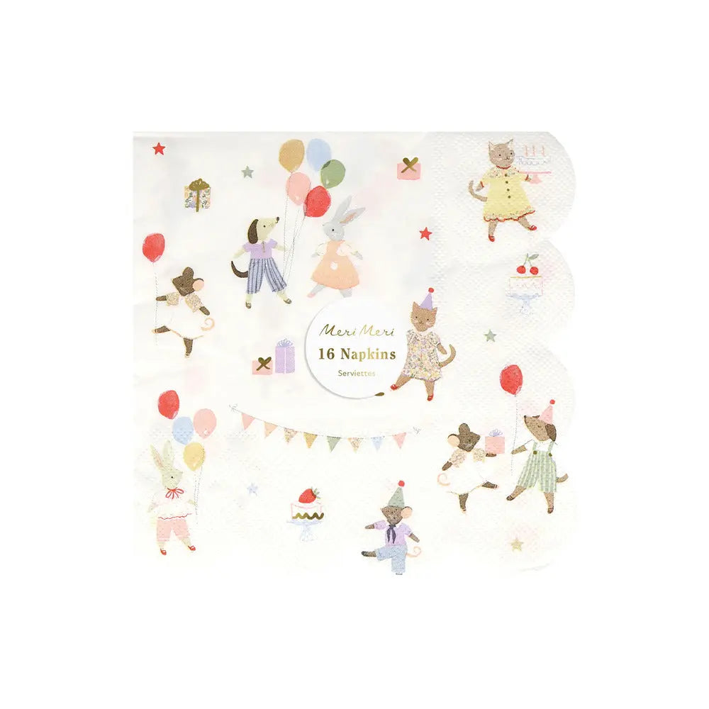 Animal friends small napkins Meri Meri