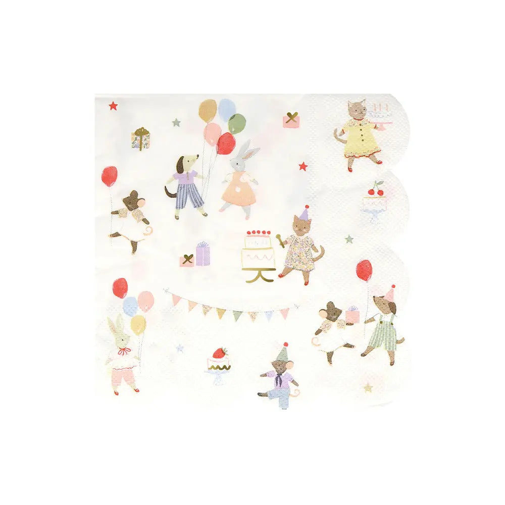 Animal friends small napkins Meri Meri