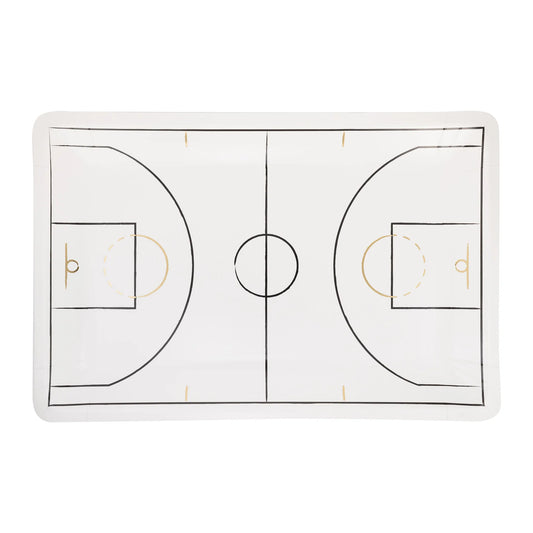 Basketball Court Shaped Paper Plate