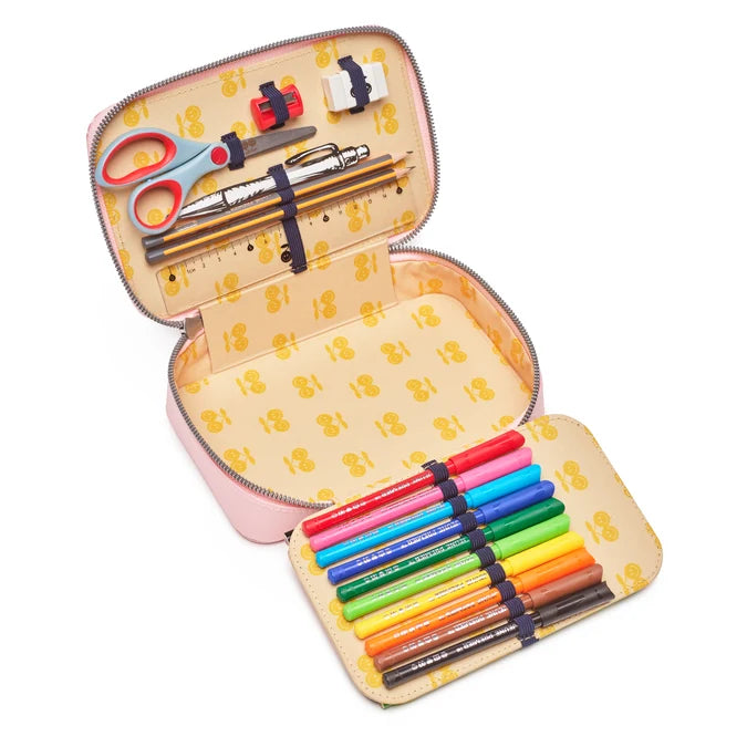 Pencil Box Filled - Cherry Pompon