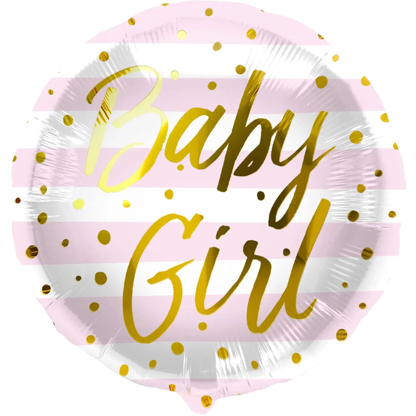 'Baby Girl' Stripes Pink Foil Balloon Folat