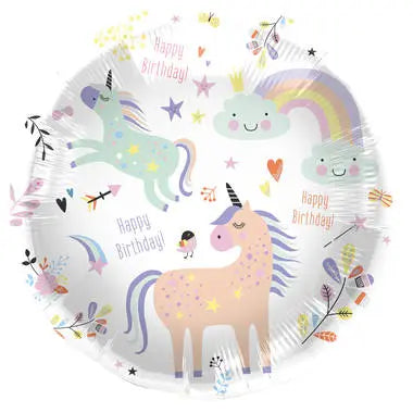 Ballon en aluminium Unicorns & Rainbows - 45 cm Folat