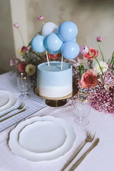 Balloon cake topper, blue, 29 cm Partydeco