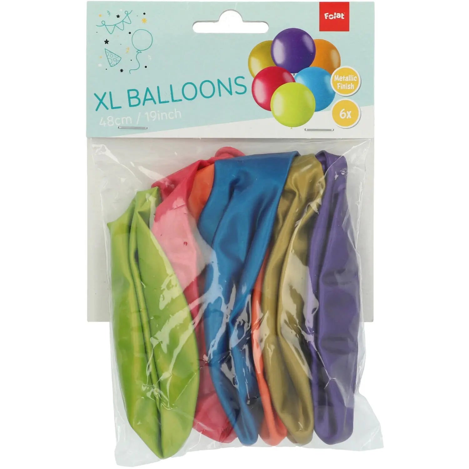Balloons Color Pop Multi Colors 48cm - 6 pieces Folat