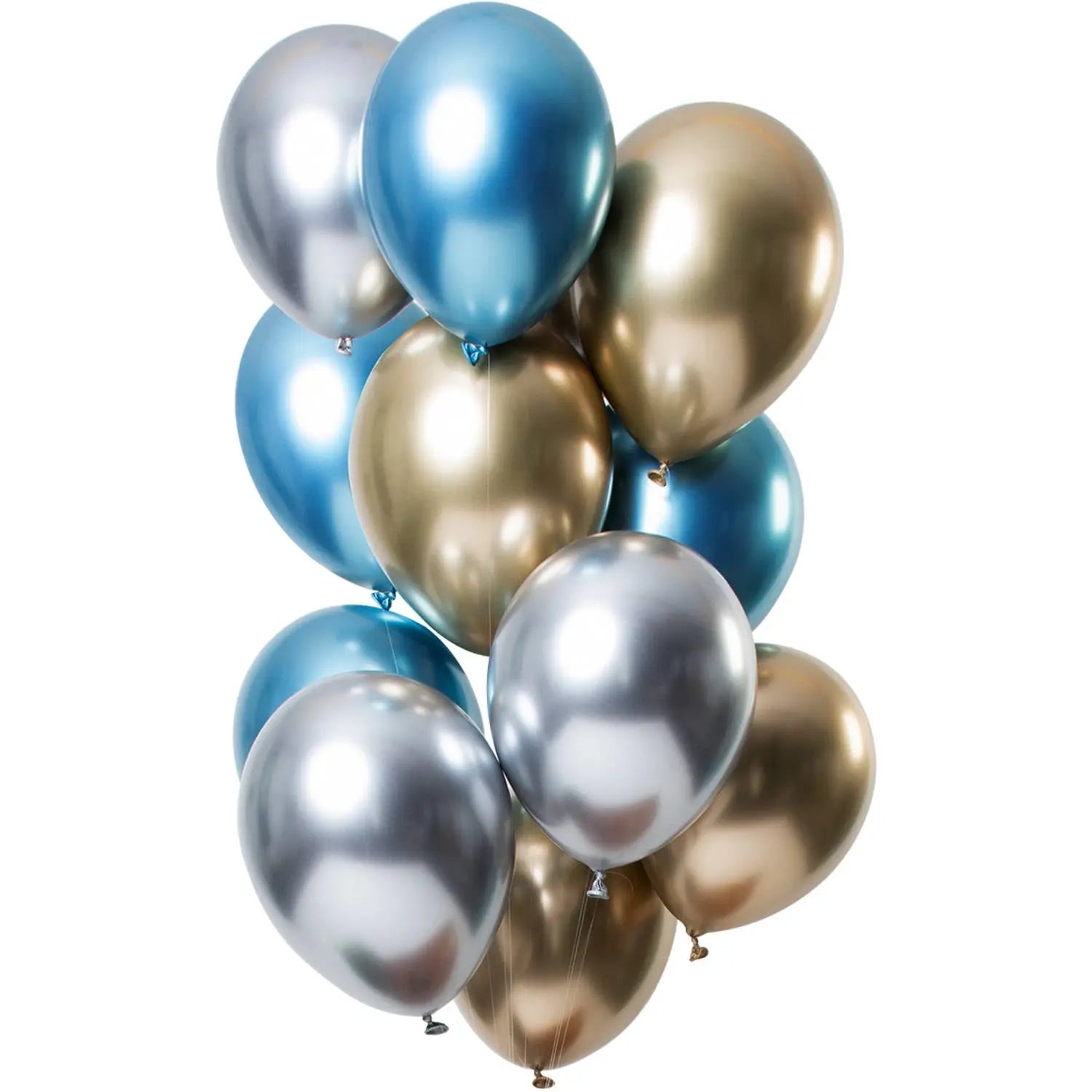 Balloons Mirror Effect Sapphire 33cm - 12 pieces Folat