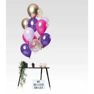 Balloons Purple Posh 33cm - 12 pieces Folat