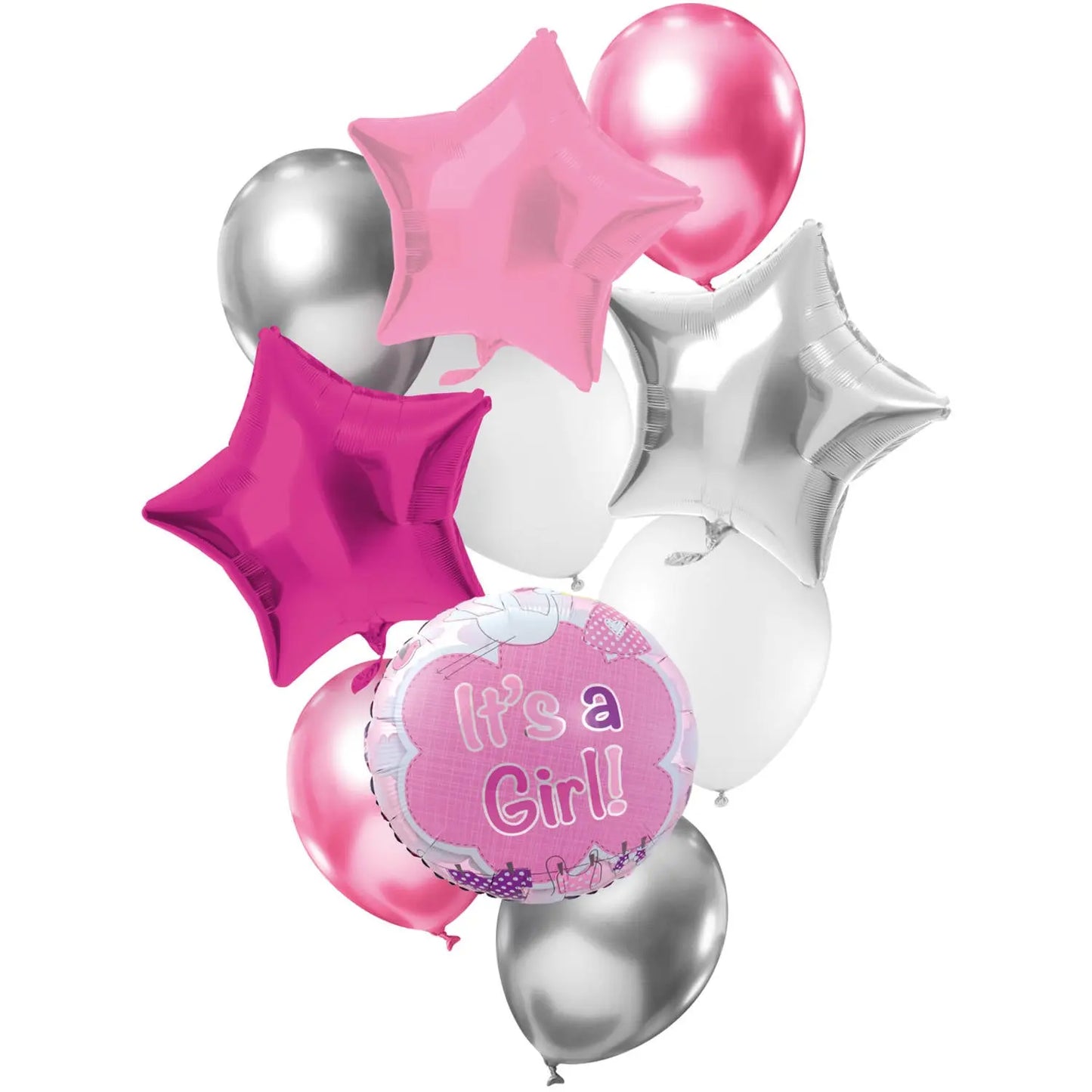 Balloons Set It's a Girl! Pink Folat