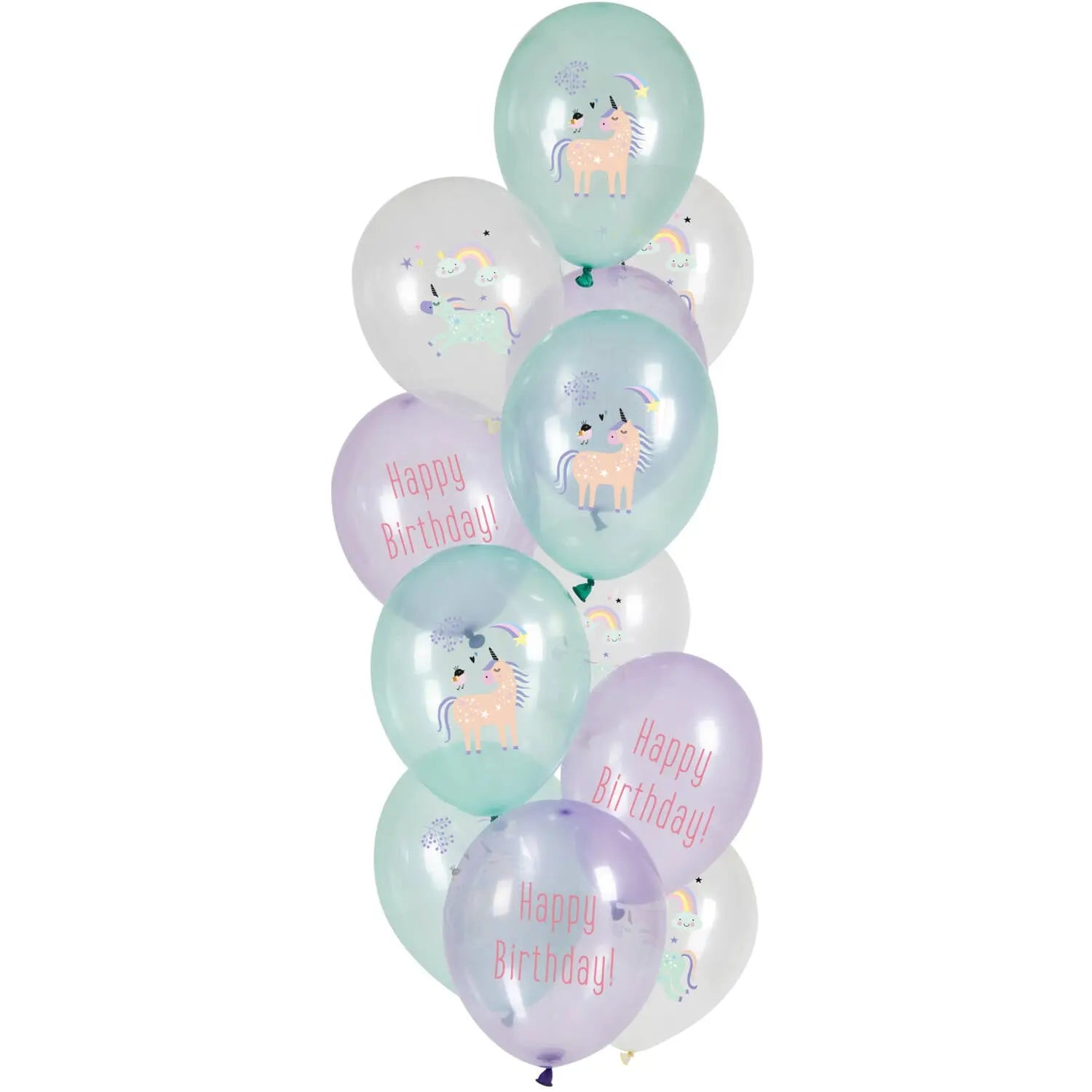 Balloons Unicorns & Rainbows 33cm - 12 pieces Folat