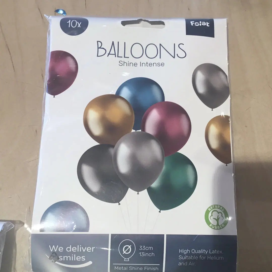 Balloons shine intense 33cm - 10 piec Folat