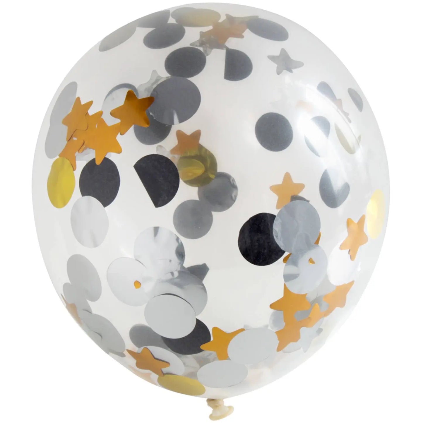 Balloons with Dots and Stars Confetti 30 cm - 4 pieces Folat