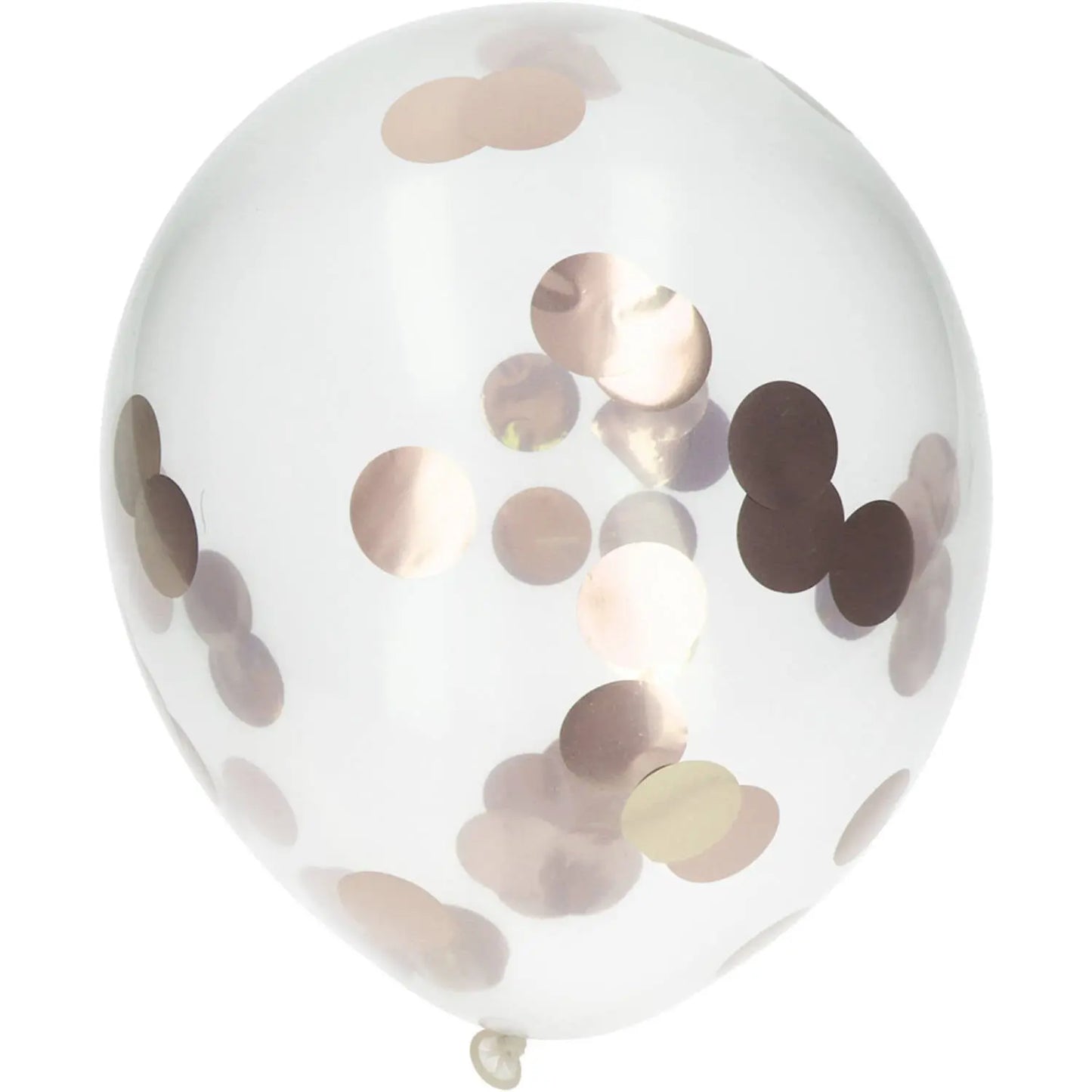 Balloons with Rose Gold Confetti 30 cm - 4 pieces Folat