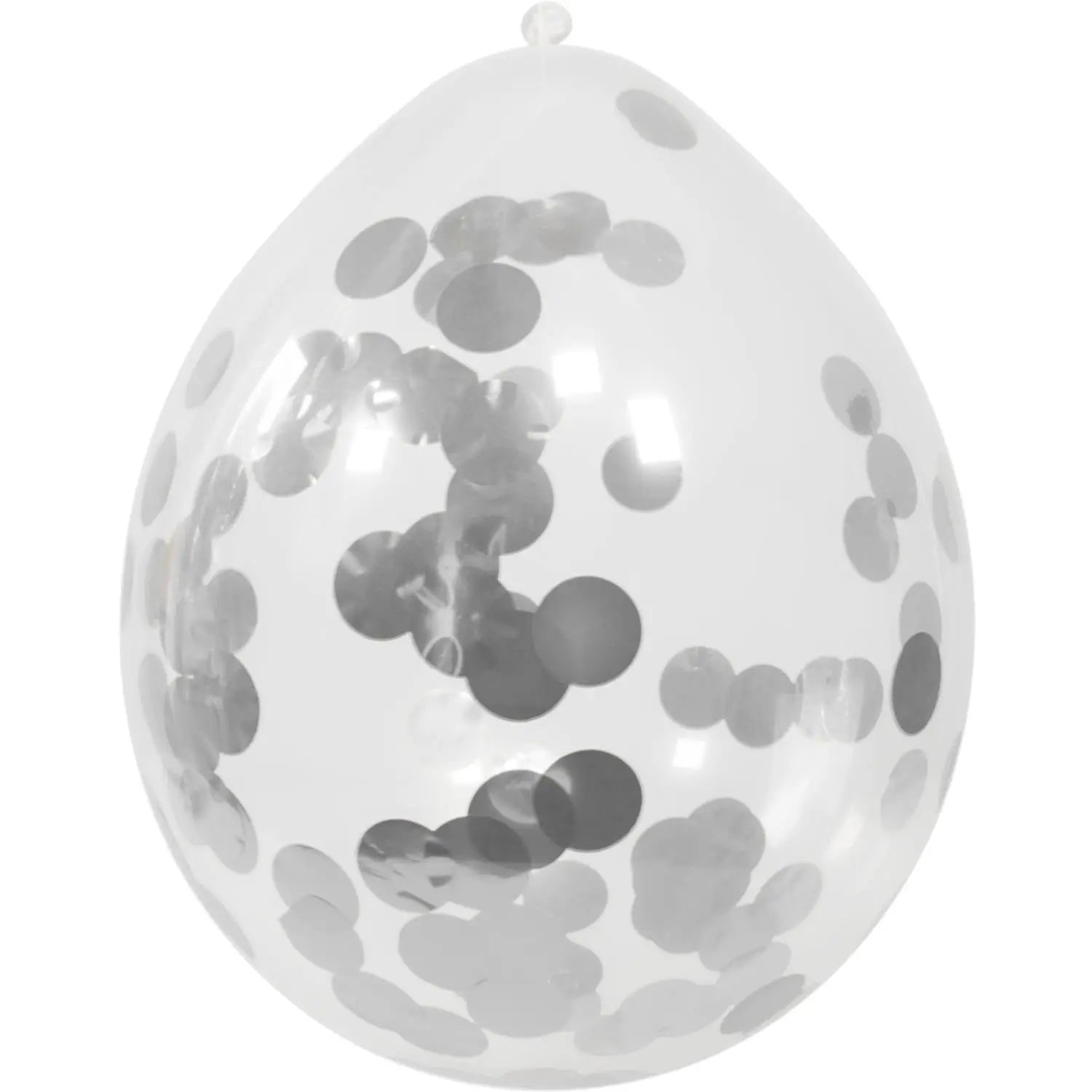 Balloons with silver Confetti 30 cm - 4 pieces Folat