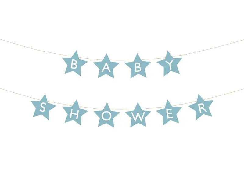 Banner Baby shower, 290x16.5 cm, light blue Partydeco