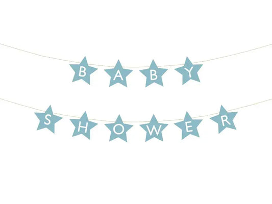 Banner Baby shower, 290x16.5 cm, light blue Partydeco