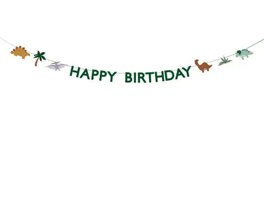 Banner Happy Birthday Dino Partydeco