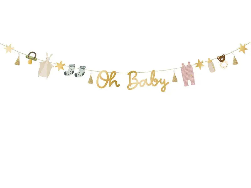 Banner Oh baby, mix, 2.5 m Partydeco