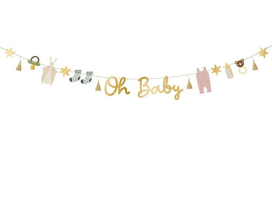 Banner Oh baby, mix, 2.5 m Partydeco