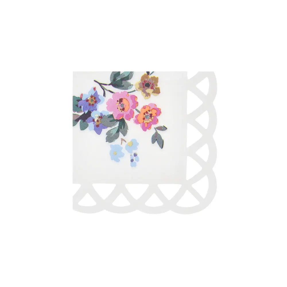 Basketweave floral napkins S Meri Meri