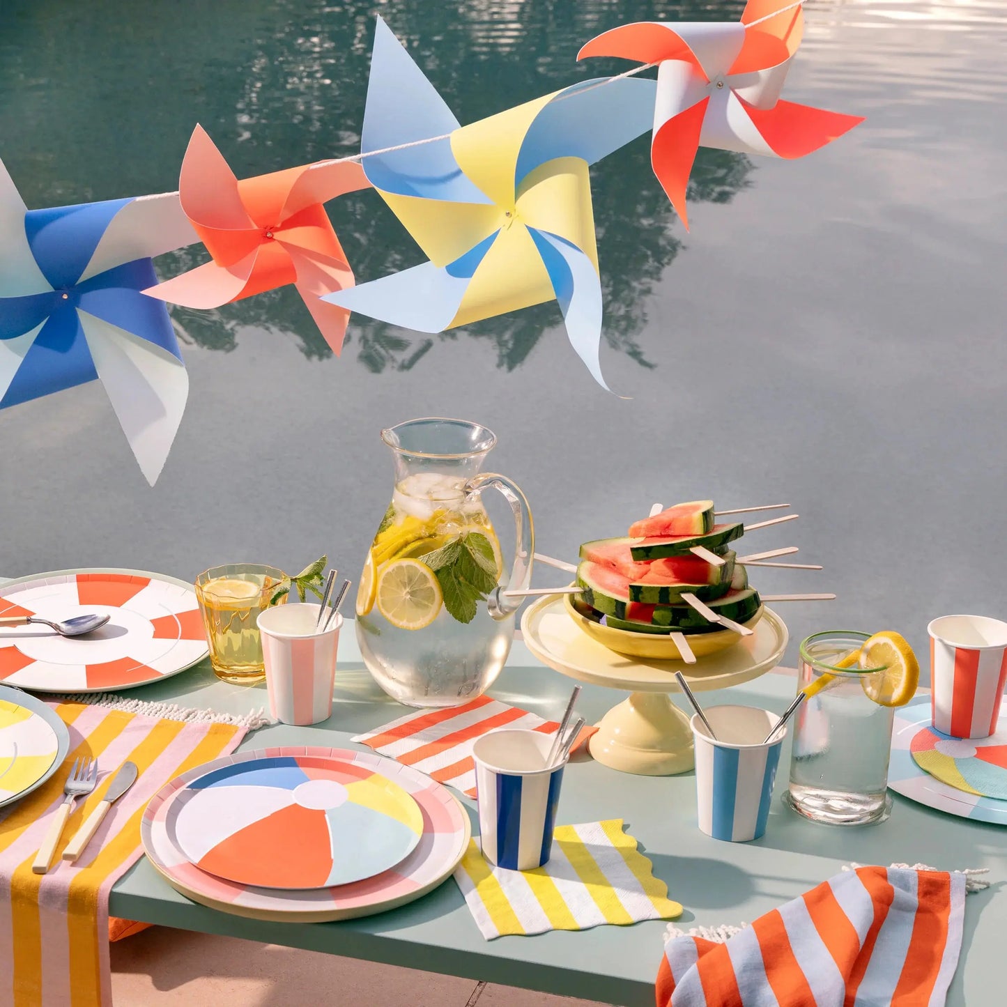 Beach Striped Large Napkins (x 16) Meri Meri