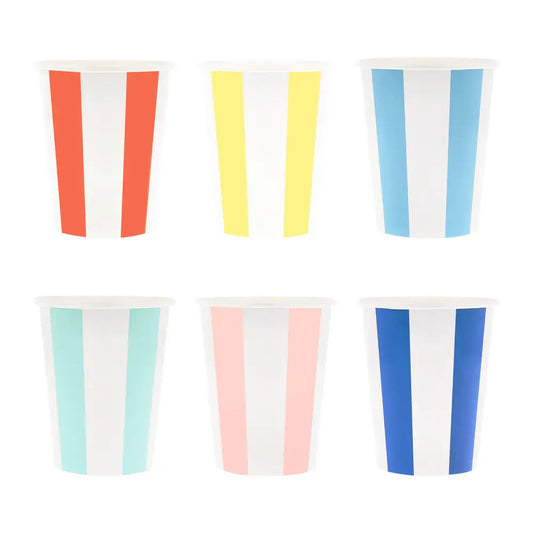 Beach striped cups Meri Meri