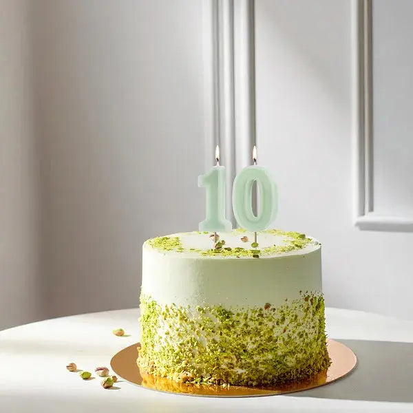 Birthday Candle Number 1, Green, 6 cm Partydeco
