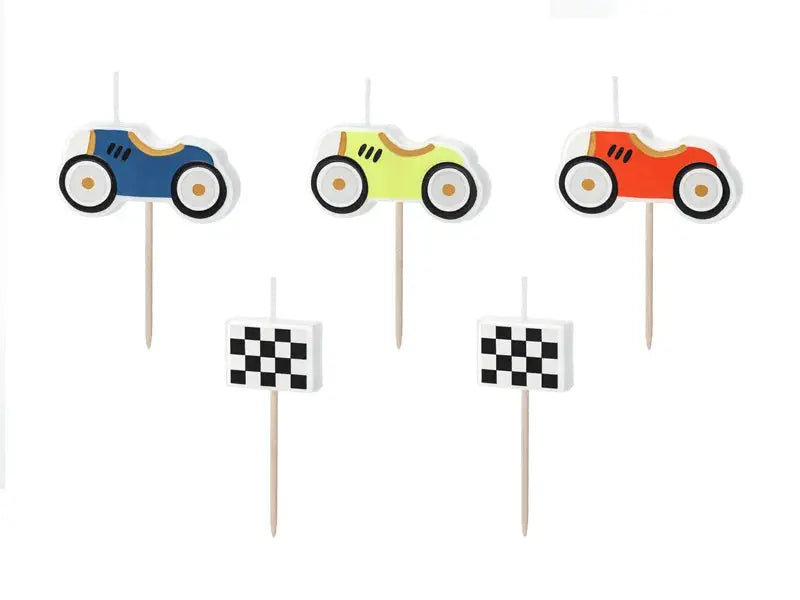 Birthday Candles Cars, 2-3 cm, mix Partydeco