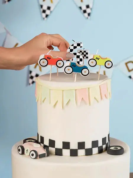 Birthday Candles Cars, 2-3 cm, mix Partydeco