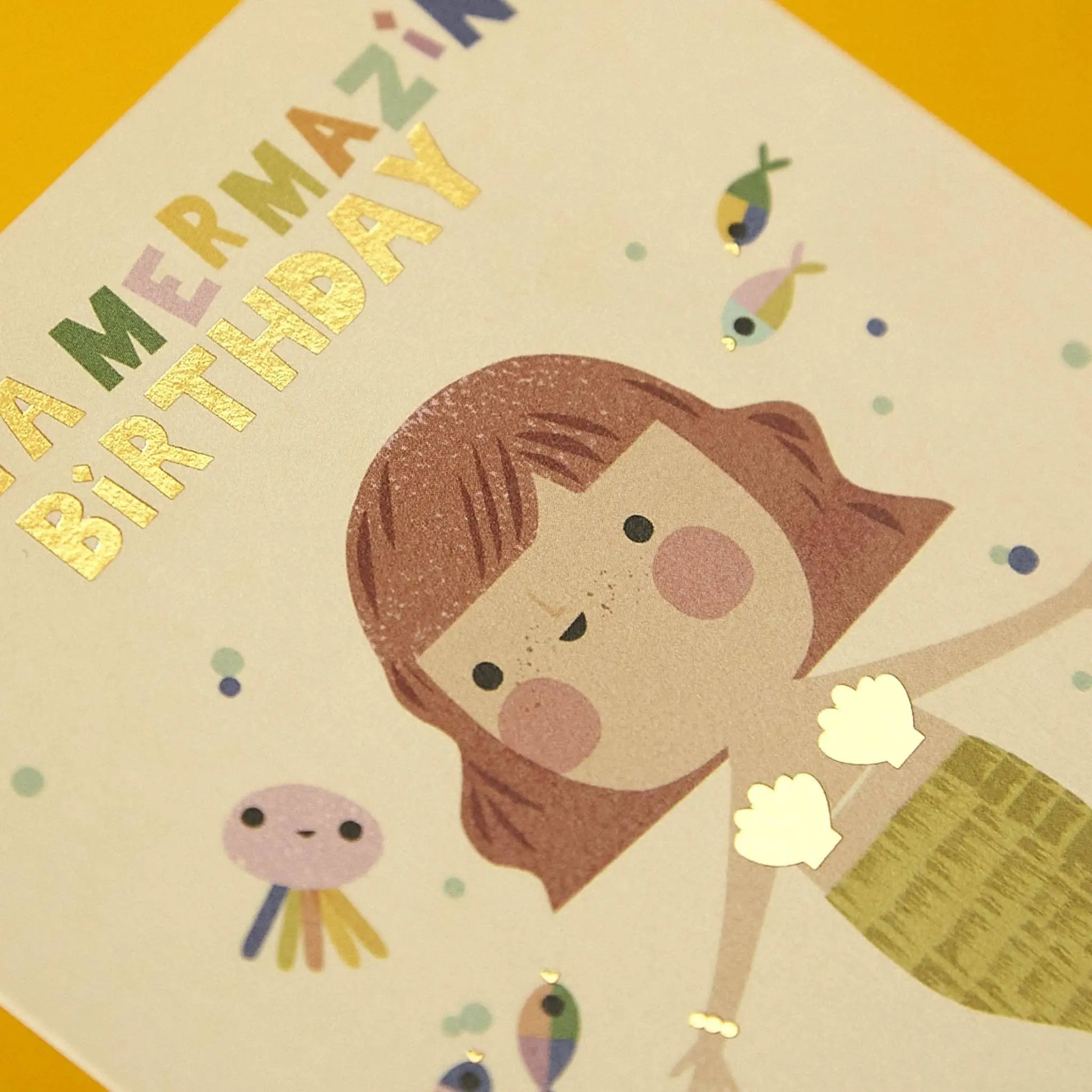 Birthday Mermazing Mermaid Card Raspberry Blossom