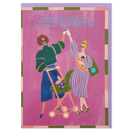 Birthday friendship bar-hopping to pram-pushing (MOD07) Raspberry Blossom