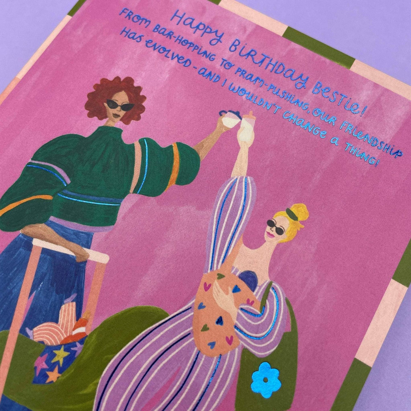 Birthday friendship bar-hopping to pram-pushing (MOD07) Raspberry Blossom