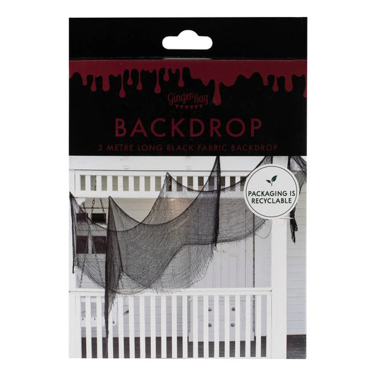 Black Fabric Halloween Net Ginger Ray