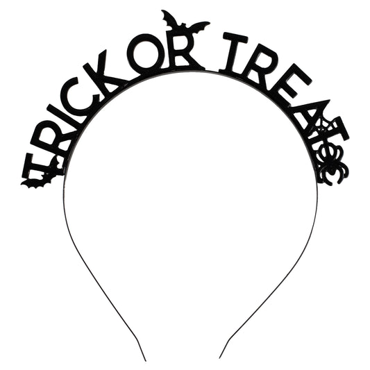 Black Metal Trick or Treat Halloween Headband Ginger Ray