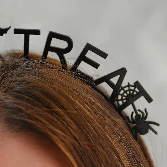 Black Metal Trick or Treat Halloween Headband Ginger Ray