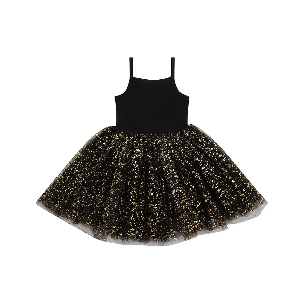 Black & Gold Sparkle Dress Bob & blossom