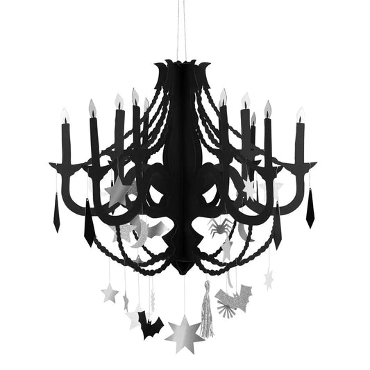 Black paper chandelier Meri Meri