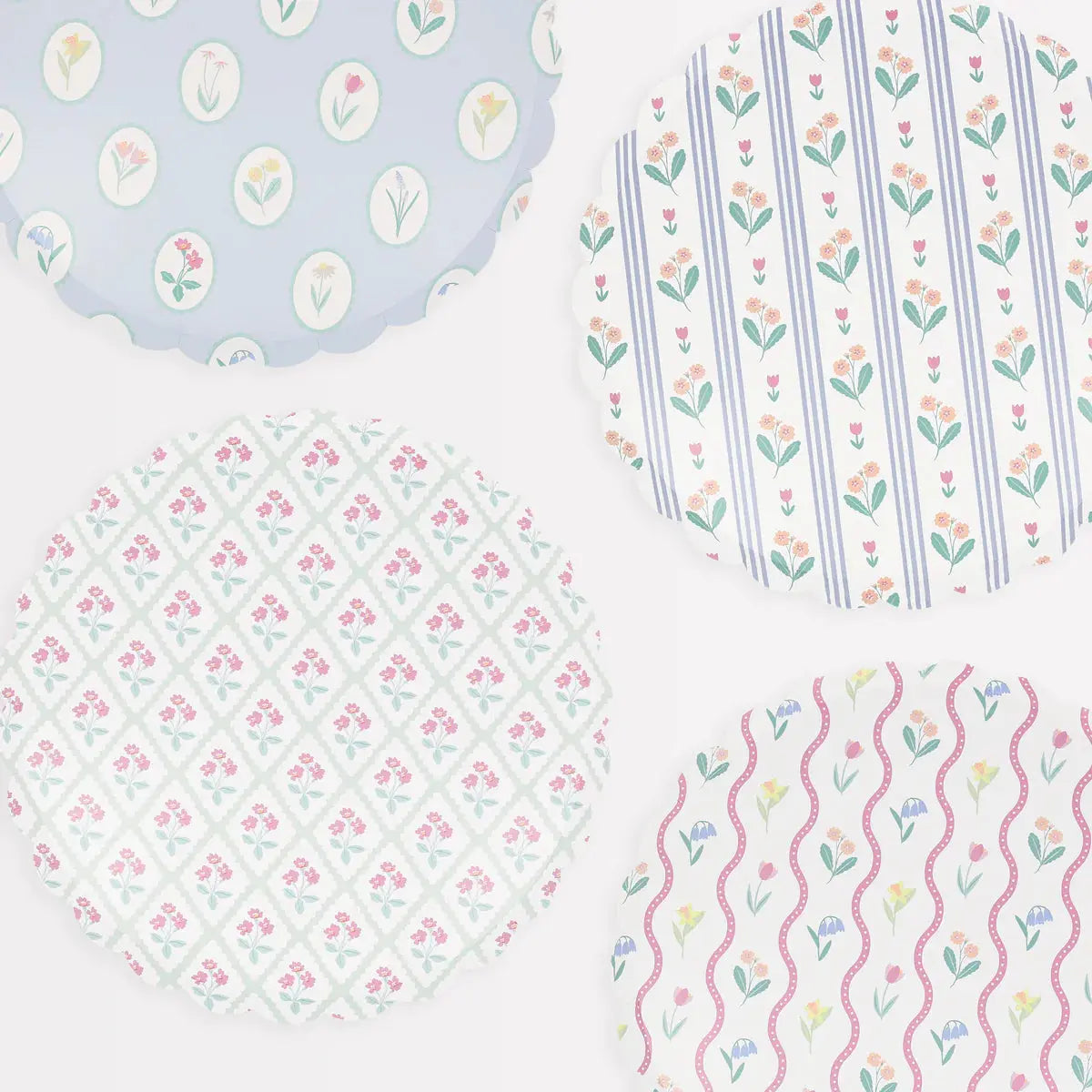 Bloomsbury floral dinner plates ( x 8 ) Meri Meri