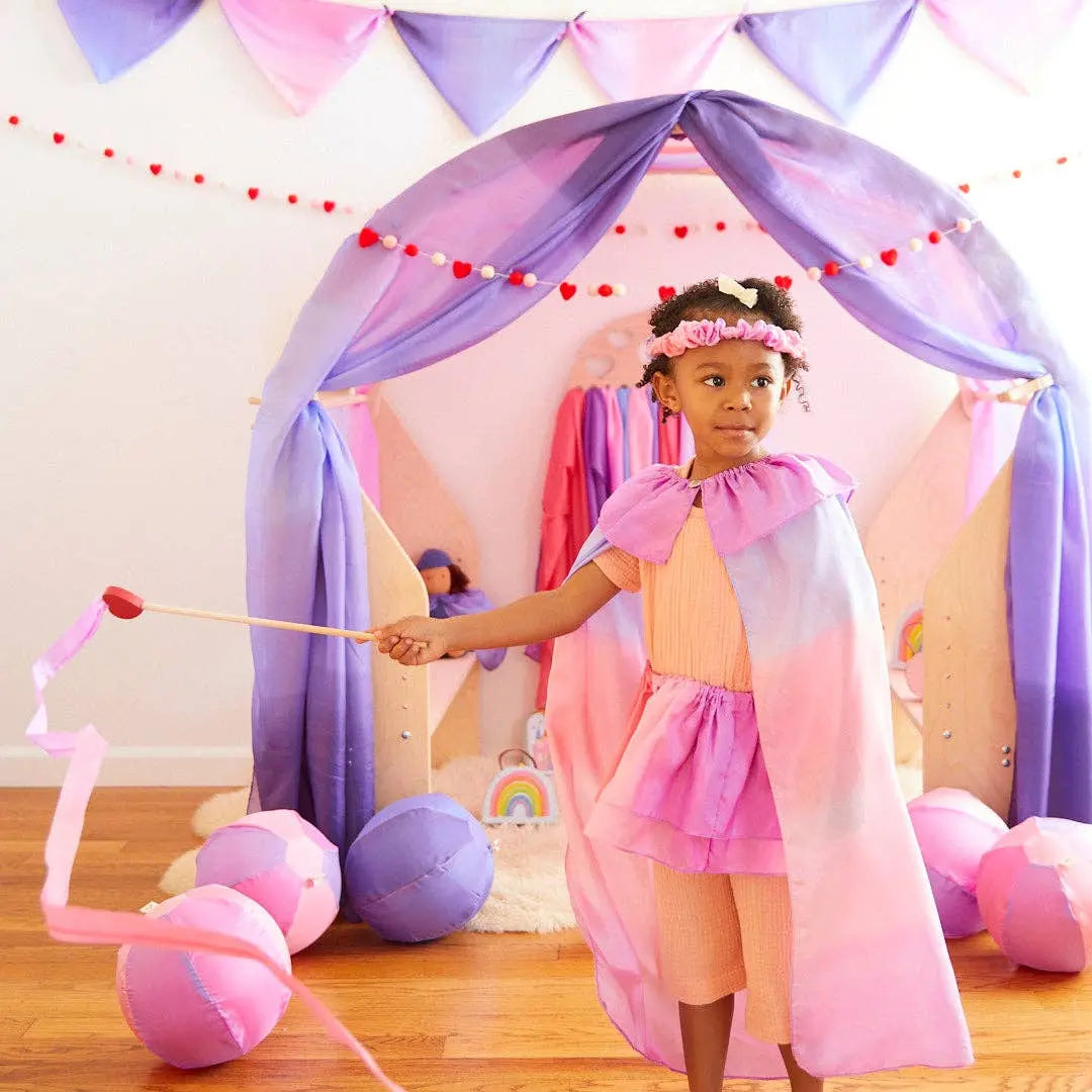 Blossom Cape - 100% Silk Pink + Purple Cape Sarah’s Silks