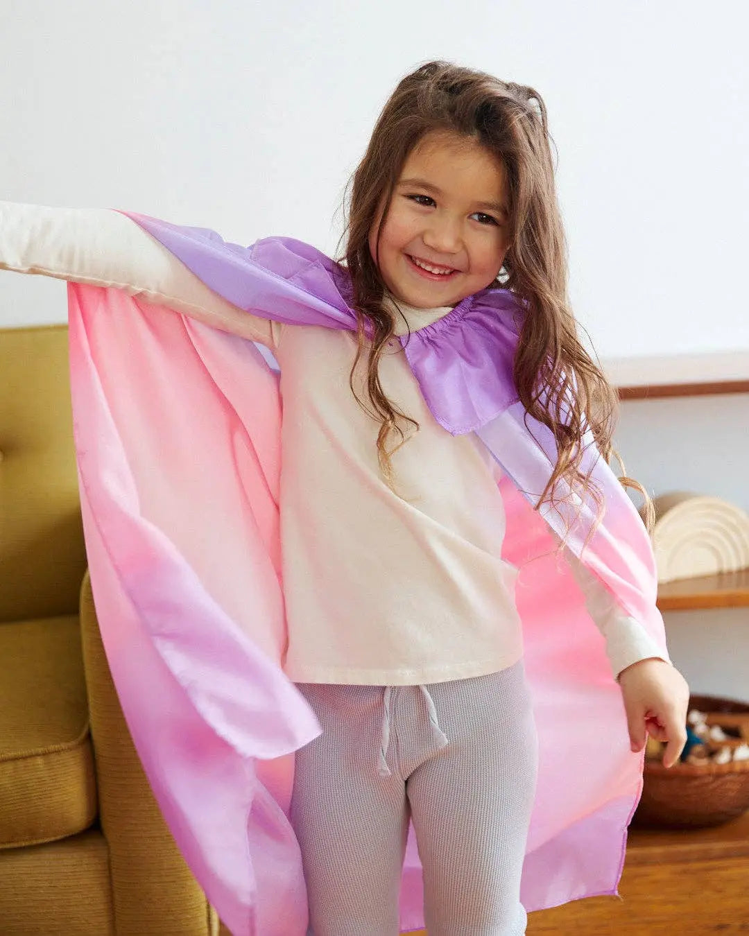 Blossom Cape - 100% Silk Pink + Purple Cape Sarah’s Silks