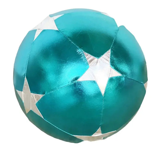 Blue Balloon with Silver Stars Made of Inflatable Fabric, Diameter 30 cm Ratatam