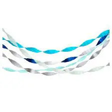 Blue Crepe Paper Streamers (x 5) Meri Meri