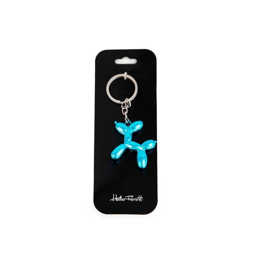 Blue Metallic Puppy Keychain Hf HELIO FERRETI