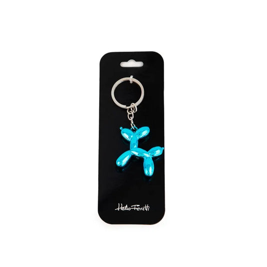 Blue Metallic Puppy Keychain Hf HELIO FERRETI