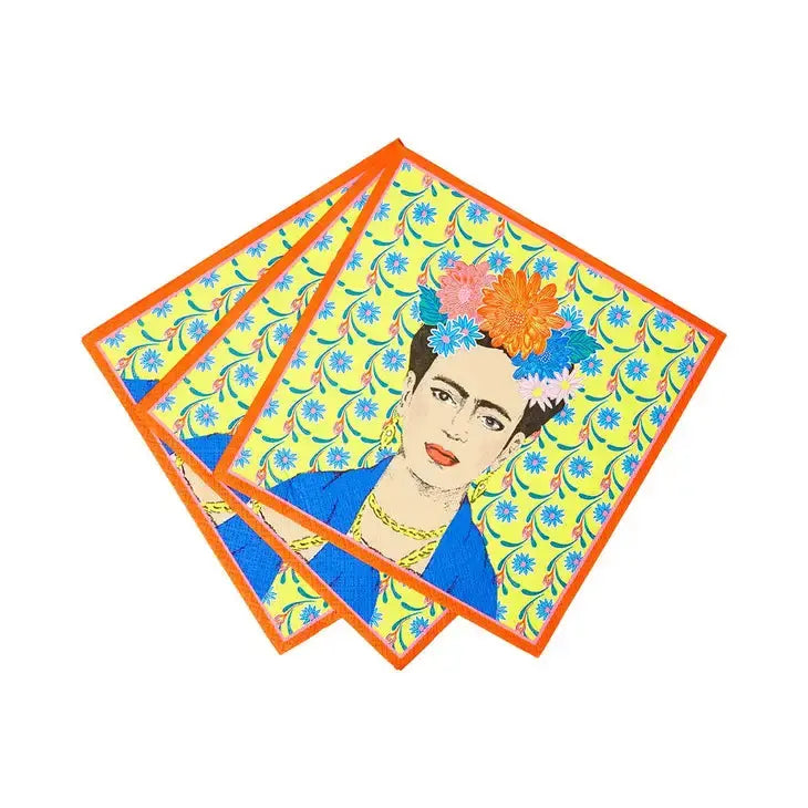 Boho Frida Kahlo Napkins, Summer Party - 20 Pack Talking Tables