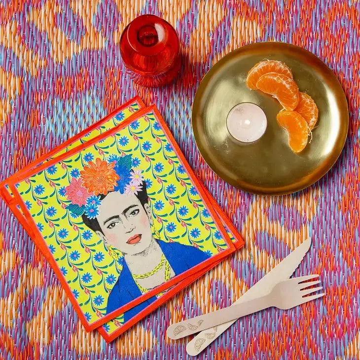 Boho Frida Kahlo Napkins, Summer Party - 20 Pack Talking Tables