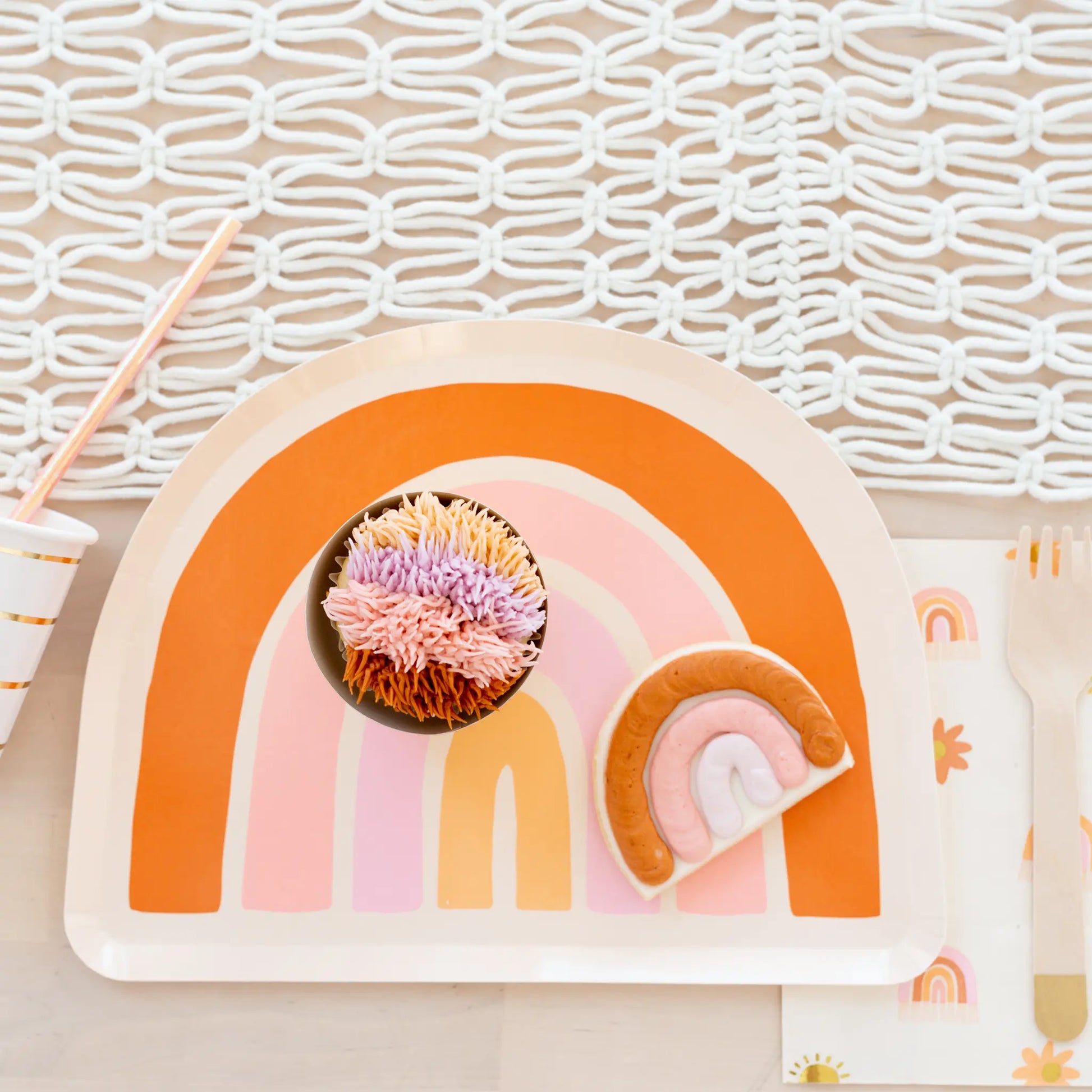 Boho Rainbow Large Plates - 8 Pk. Jollity & Co. + Daydream Society