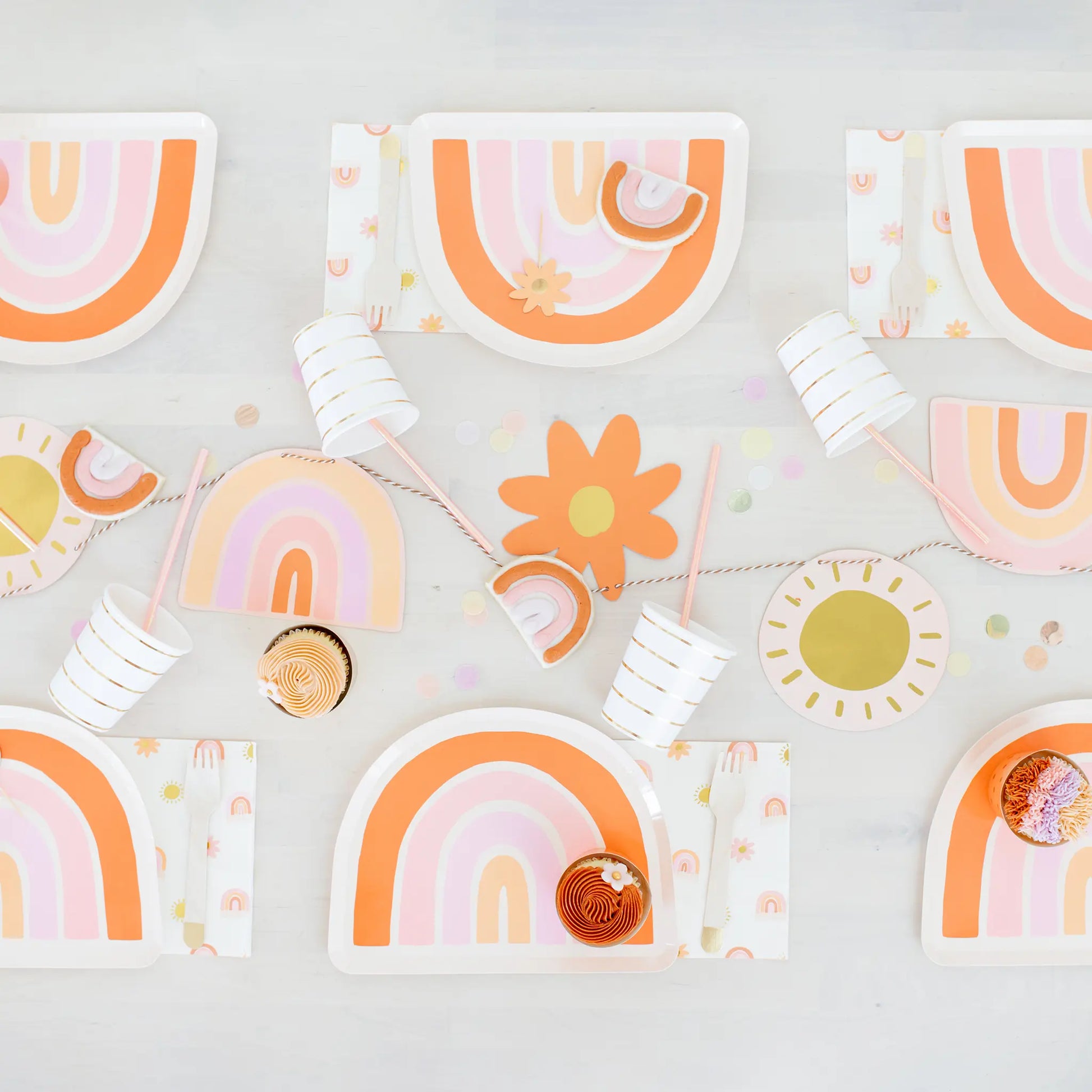 Boho Rainbow Large Plates - 8 Pk. Jollity & Co. + Daydream Society