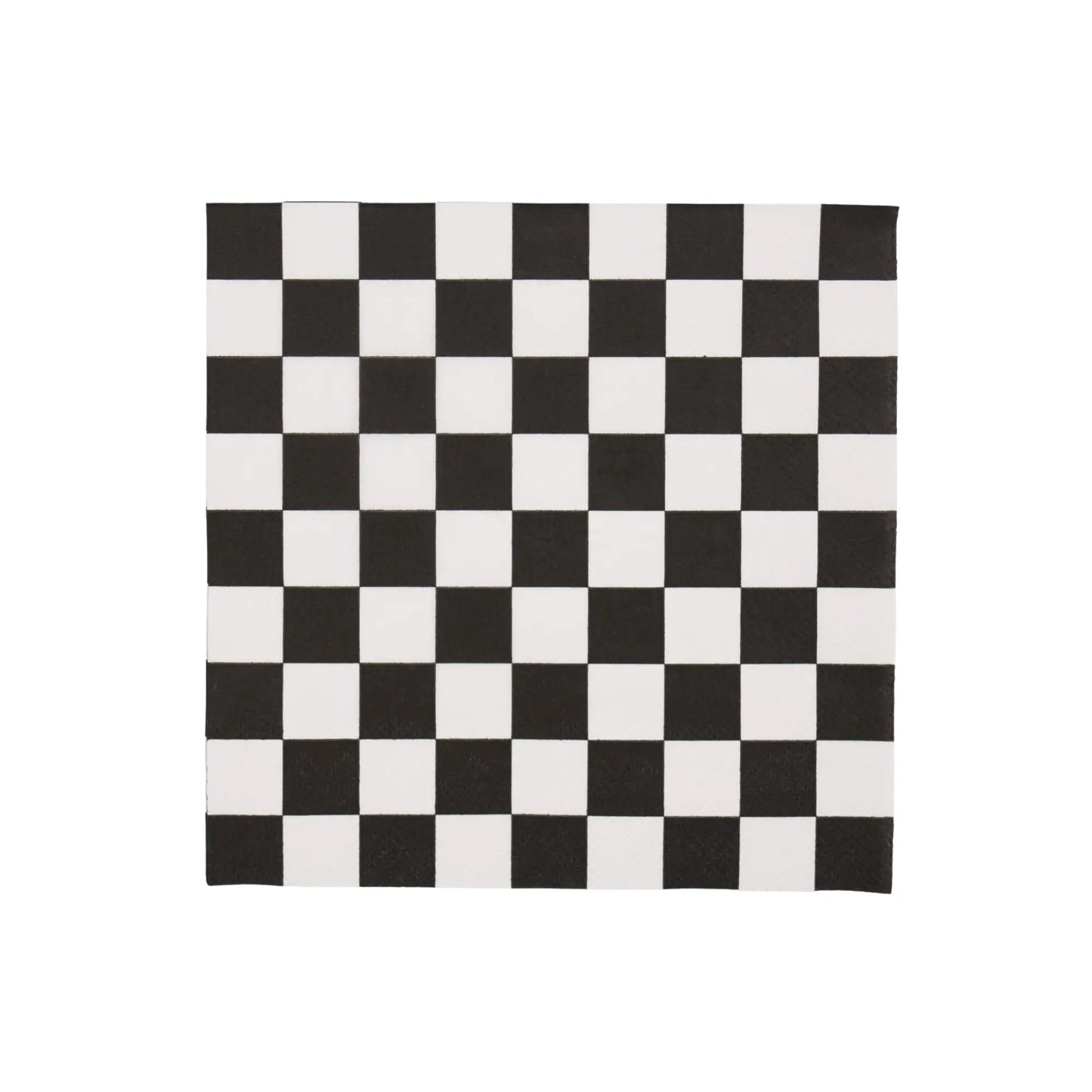 Bonjour Fête - BLACK AND WHITE SIGNATURE CHECKER LARGE NAPKINS Bonjour Fête