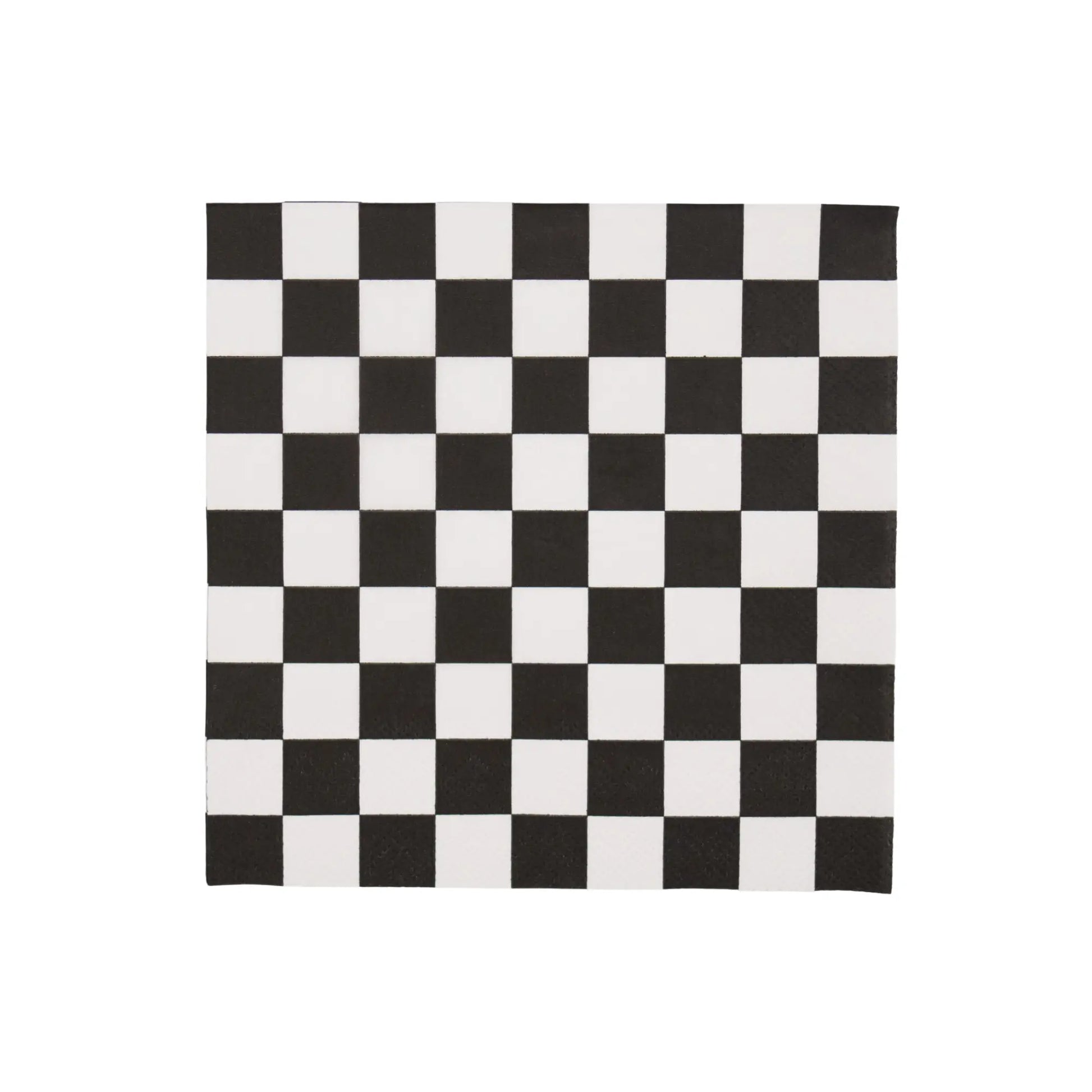 Bonjour Fête - BLACK AND WHITE SIGNATURE CHECKER LARGE NAPKINS Bonjour Fête